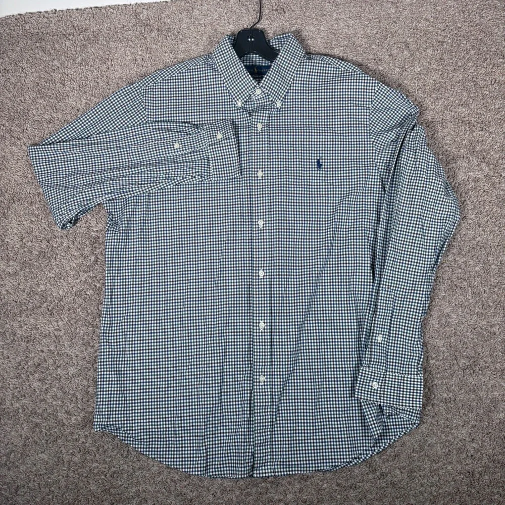Ralph Lauren Mens XL Classic Fit Gingham Check Button Down Shirt Preppy